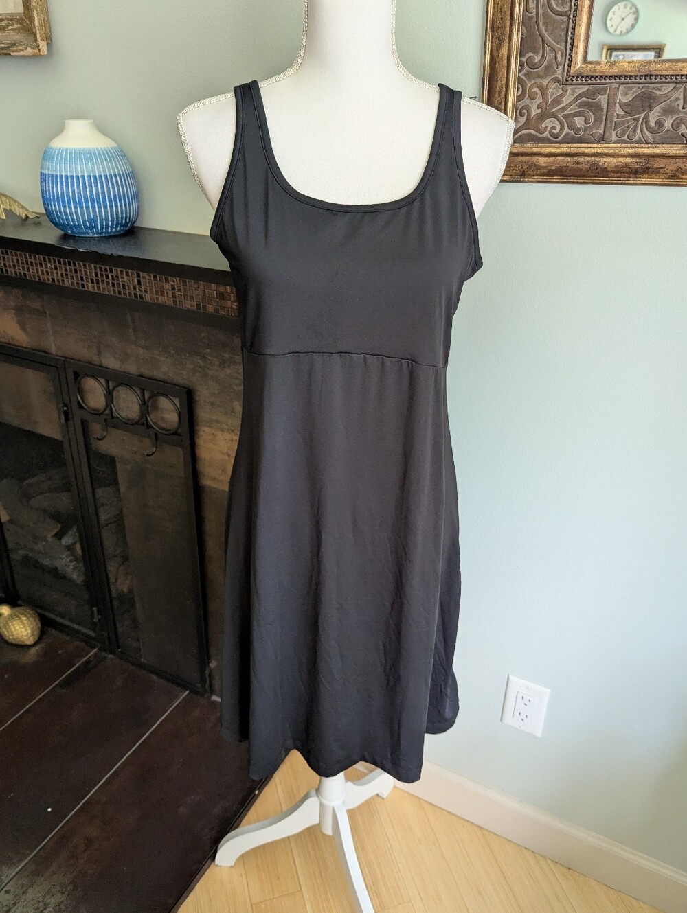 Columbia PFG Women's Large Black Sleeveless Polyester Blend Blend Dress